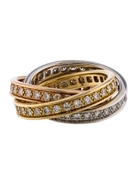 cartier diamonds ring|cartier rolling ring with diamonds.